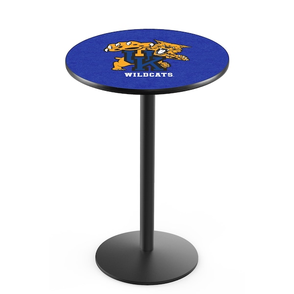 36" Blk Wrinkle Kentucky "Wildcat" Pub Table